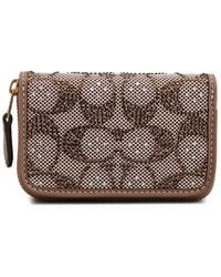 COACH - Crystal Signature Jacquard Essential Small Card Case - Lyst
