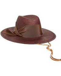 Freya - Fied Gardenia Straw Hat Chocoate - Lyst