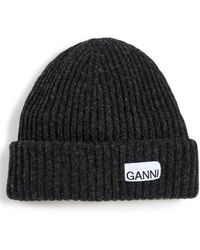 Ganni - Structured Rib Beanie - Lyst