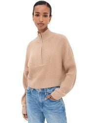 STAUD - Cropped Hampton Sweater - Lyst