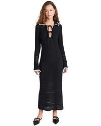 Kitri - Delilah Black Ixed Crochet Knit Dress Black/int - Lyst