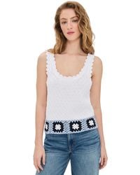 Splendid - Sonia Crochet Sweater Tank - Lyst