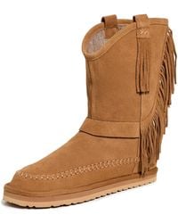 Free People - Faye Fringe Pull On Slipper Boots - Lyst