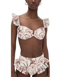 PATBO - Botanic Retro Flutter Bikini Top - Lyst