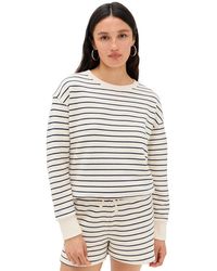 PERFECTWHITETEE - Tyler French Terry Stripe Pullover Sweatshirt - Lyst