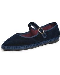 Flabelus - Velvet Mary Jane Flats - Lyst