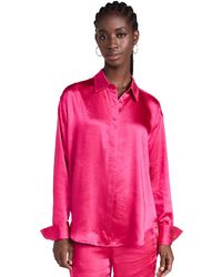 GOOD AMERICAN - Washed Satin Weekend Shirt - Lyst