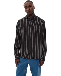 Far Afield - Kuki Striped Brushed Flannel Shirt - Lyst