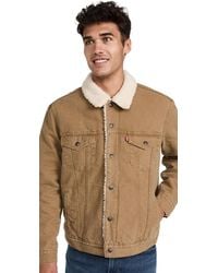 Levi's - Levi' Herpa Trucker Jacket Wahed Cougar Canva - Lyst
