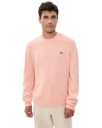 Lacoste - Crew Neck Wool Sweater - Lyst