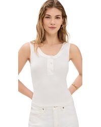 FRAME - The Satin Trim Tank - Lyst