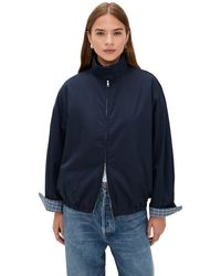 Pixie Market - Plaid Contrast Bomber Jacket - Lyst