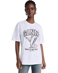 Ganni - Future Heavy Jersey Cocktail T-shirt - Lyst