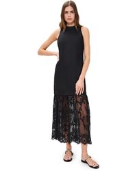 Sea - Marja Embroidery Mesh Combo Tank Dress - Lyst