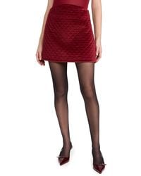 Posse - Romeo Velvet Mini Skirt - Lyst