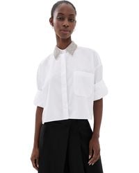 Twp - Next Ex Crystal Collar Button Down Shirt - Lyst