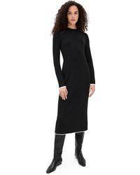 Varley Maeve Knit Midi Dress in Blue | Lyst