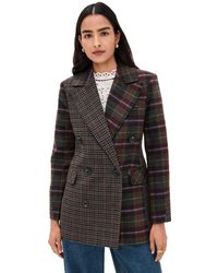 Avec Les Filles - Combo Collar Hourglass Blazer - Lyst
