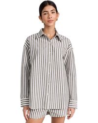 La Ligne - Striped Oversized Button Down Shirt - Lyst