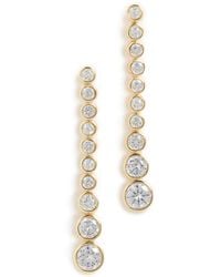 Shashi - Bezel Drop Earrings - Lyst