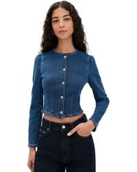 DL1961 - Sculpted Denim Top - Lyst