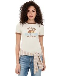 Rag & Bone - Rib Miami Ringer Tee - Lyst