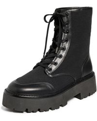 Black Suede Studio - Suede Studio Sierra Lace Up Lug Sole Ankle Boots - Lyst
