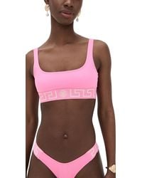 Versace - Bikini Top Lycra Vita Recycled New Logo - Lyst
