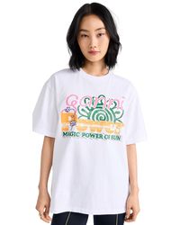 Ganni - Future Heavy Jersey Sun Short Sleeve T-shirt - Lyst