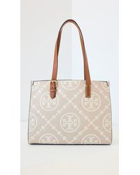 9950 TORY BURCH T Monogram Coated Canvas Small Tote Bag BLACK