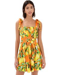 FARM Rio - Far Rio Orange Chic Pears Ini Dress - Lyst
