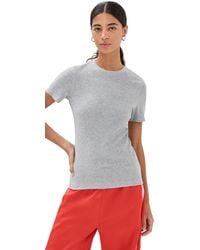 Tibi - Dry Loop Terry Baby Tee - Lyst