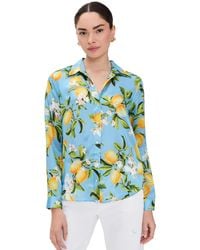 L'Agence - Tyler Silk Blouse - Lyst