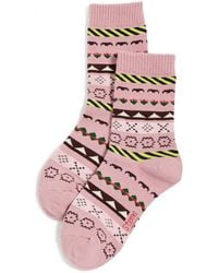 Stems - Leah Striped Winter Socks - Lyst