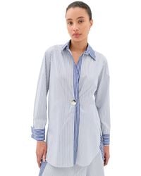 Marques'Almeida - Patchwork Overlapping Front Tailored Shirt - Lyst