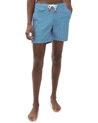 Orlebar Brown - Mid-Length Geometric Print Ripstop Drawcord Swim Shorts - Lyst