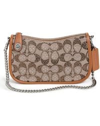 COACH - Crystals Signature Jacquard Swinger 20 Bag - Lyst