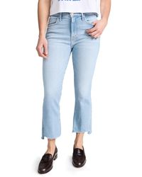 Mother - Petite Lil Insider Crop Step Fray Jeans - Lyst
