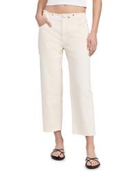 Tibi - Garment Dyed Stretch Twill Cropped Newman Jeans - Lyst
