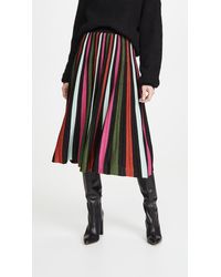 La Double J Accordion Knit Skirt - Multicolour