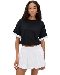Jonathan Simkhai - Sutton Poplin Combo Top - Lyst