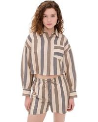 Rag & Bone - Beatrice Cropped Linen Shirt - Lyst