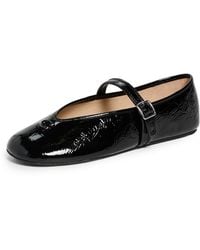 COACH - Sculpted C Crinkle Patent Leather Soft Mary Jane Flat Shoes - Lyst