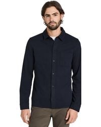 Vince - Sueded Jersey Button Down Shirt - Lyst