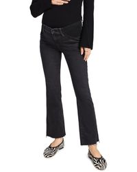 PAIGE - Claudine Maternity Jeans With Raw Hem - Lyst