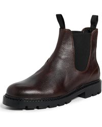 Les Deux - Trais Grain Leather Chelsea Boots - Lyst