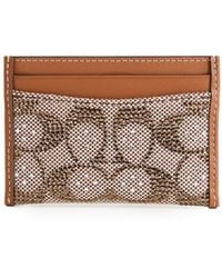 COACH - Crystal Signature Jacquard Essen Card Case - Lyst