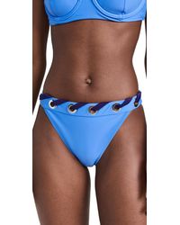 Ramy Brook - Luvenia Bikini Bottom Erene Blue With Navy Lacing - Lyst