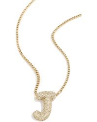 BaubleBar - Pave Bubble Initial Necklace - Lyst