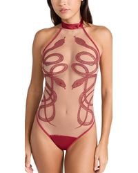 Thistle & Spire - Thiste And Spire Medusa Bodysuit Oxbood/butterscotch - Lyst